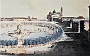 Luigi Trezza, Prato della Valle, 1796 , particolare, Acquerello su carta, Museo Civico (Francesco Schiesari)